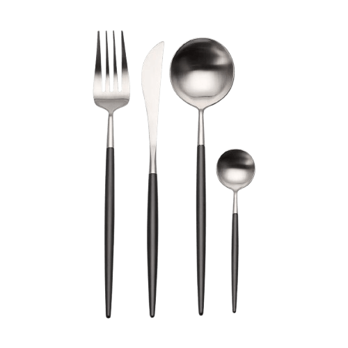 S.STEEL CUTLURY (POLISH & COLOR) SET OF 4